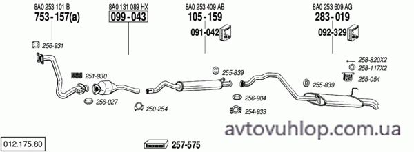 AUDI 80 (1.9 TDi Turbo Diesel / 09/91-01/96)