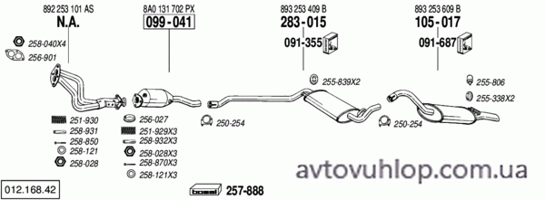 AUDI 80 (2.0 / 08/90-12/91)