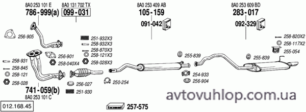 AUDI 80 (2.0 / 09/91-01/96)
