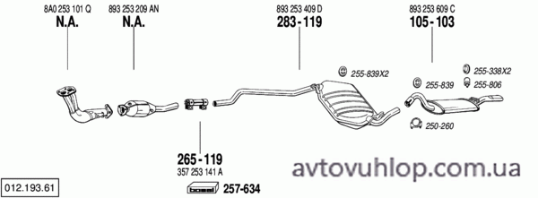 AUDI 90 (2.2 / 03/87-08/91)