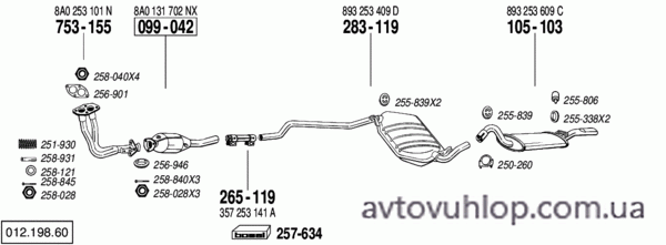 AUDI 90 (2.3 / 03/87-08/91)