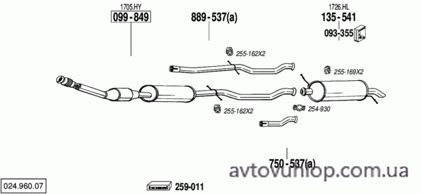 CITROEN C5 I (1.8i -16V / 09/00-08/02)