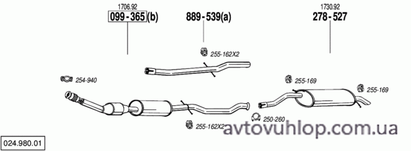 CITROEN C5 I (1.8i -16V / 09/02-05)