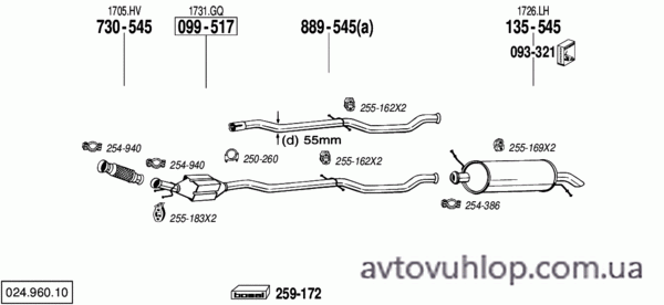 CITROEN C5 I (2.0 HDi Turbo Diesel / 09/00-08/02)