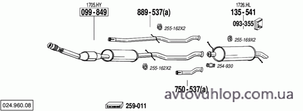 CITROEN C5 I (2.0i -16V / 09/00-08/02)
