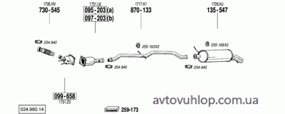 CITROEN C5 I (2.2 HDi Turbo Diesel / 09/00-08/02)