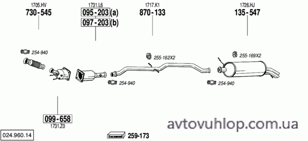 CITROEN C5 I (2.2 HDi Turbo Diesel / 09/00-08/02)