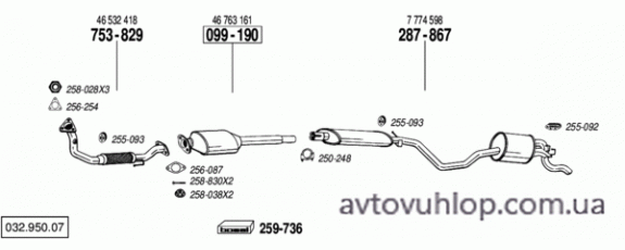 FIAT Punto I (1.2 85 -16V / 04/97-01)