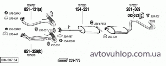 FORD Tourneo (80-100S-115-120-150S 2.5 Diesel / 08/94-07/96)