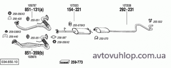 FORD Transit (100L-130-150L-190 2.5 Diesel / 08/94-07/96)