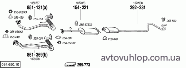 FORD Transit (100L-130-150L-190 2.5 Diesel / 08/94-07/96)