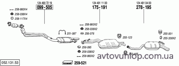 MERCEDES 300 - W124 (3.0 E / 85-10/92)