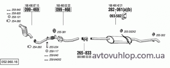 MERCEDES A160 - W168 (1.7 CDi  Turbo Diesel / 07/98-10/04)