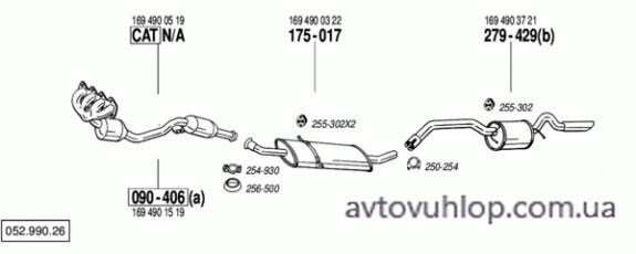 MERCEDES A170 - W169 (1.7 / 09/04-06/12)