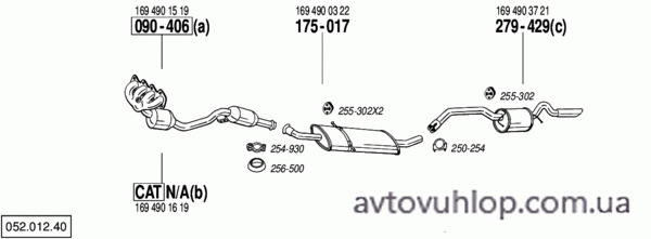 MERCEDES A200 - W169 (2.0 / 06/08-06/12)
