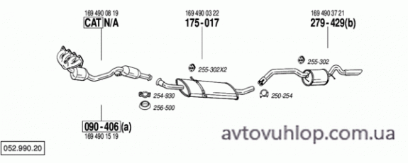 MERCEDES A200 - W169 (2.0 / 09/04-06/08)