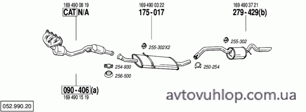MERCEDES A200 - W169 (2.0 / 09/04-06/08)