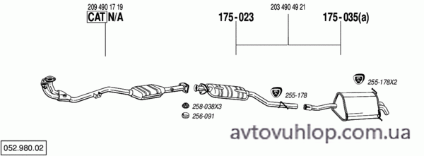 MERCEDES C180 - W203 (1.8 Kompressor / 05/02-03/07)
