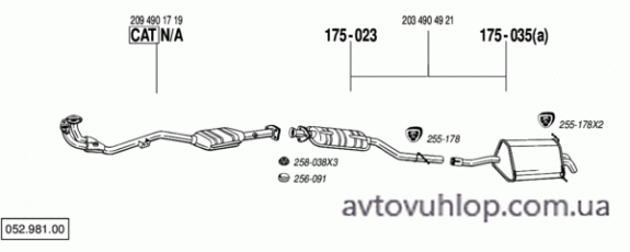 MERCEDES C200 - W203 (1.8 kompressor / 05/02-03/07)