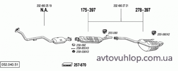 MERCEDES C220 - W202 (2.2 Diesel / 05/93-96)