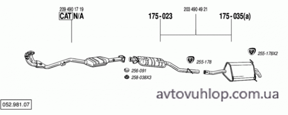 MERCEDES C230 - T203 (1.8 kompressor / 02/04-10/07)