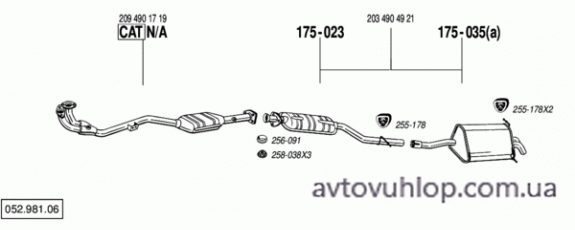 MERCEDES C230 - W203 (1.8 kompressor / 02/04-03/07)