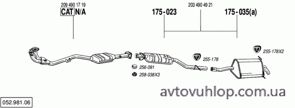 MERCEDES C230 - W203 (1.8 kompressor / 02/04-03/07)
