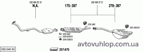 MERCEDES C250 - W202 (2.5 Diesel / 05/93-96)
