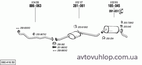 OPEL Omega A (2.3 Diesel / 86-12/92)