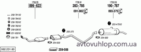 PEUGEOT 405 (1.6, 1.6i / 88-11/96)