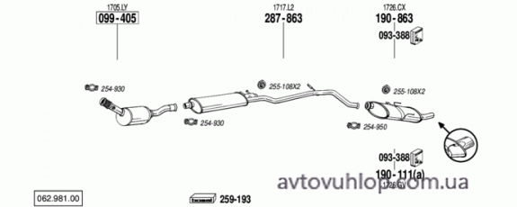 PEUGEOT 406 (2.0i -16V / 99-04/00)
