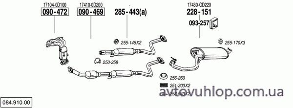 TOYOTA Avensis (1.8i -16V / 03/03-10/08)