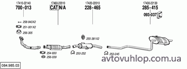 TOYOTA Corolla (1.4 -16V / 10/99-09/01)