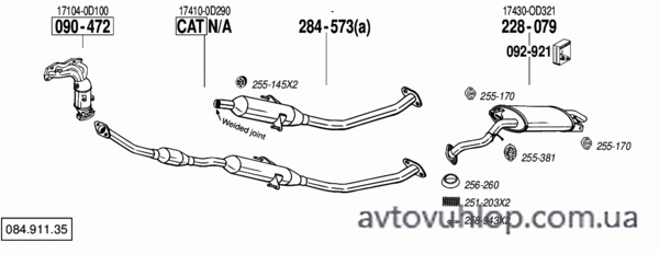 TOYOTA Corolla Verso (1.8i -16V / 02/04-03/09)