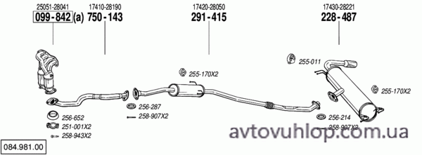 TOYOTA RAV 4 (2.0 -16V 4X4 / 05/00-07/03)