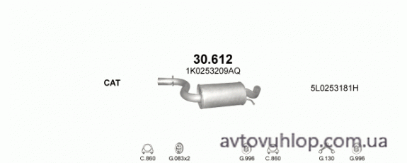 VOLKSWAGEN Golf VI (1.4 TSi / 2008 - 11/2012)