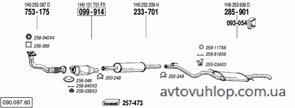 VOLKSWAGEN Golf III (1.8i / 08/93-07/95)