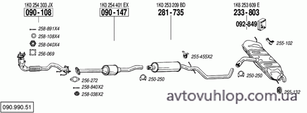 VOLKSWAGEN Golf V (1.4i -16V / 11/04-05/06)