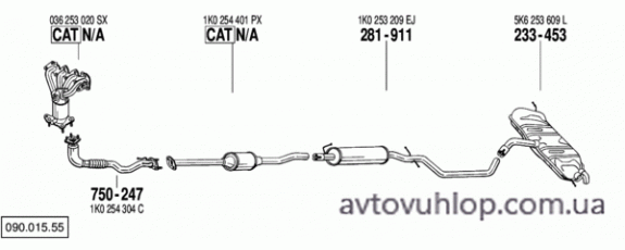 VOLKSWAGEN Golf VI (1.4i -16V / 10/08-11/12)