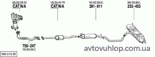 VOLKSWAGEN Golf VI (1.4i -16V / 10/08-11/12)
