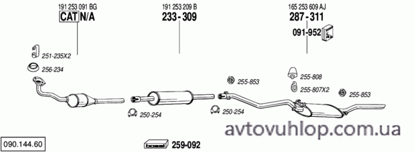 VOLKSWAGEN Jetta II (1.6 Turbo Diesel / 08/89-10/91)