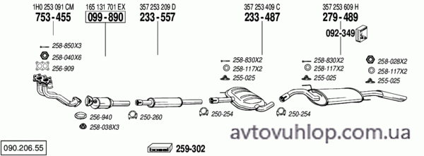 VOLKSWAGEN Passat (2.0i / 03/90-07/91)