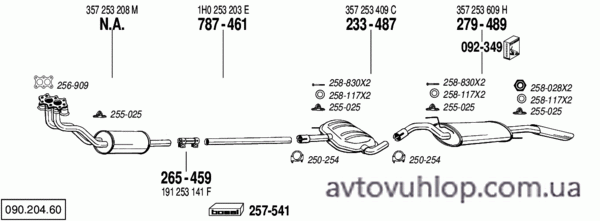 VOLKSWAGEN Passat (2.0i / 03/90-09/91)