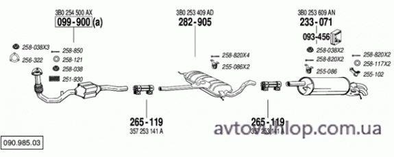 VOLKSWAGEN Passat (2.5 TDi Turbo Diesel / 10/00-06/05)