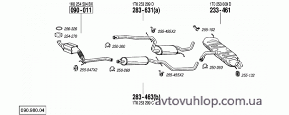 VOLKSWAGEN Touran (2.0 TDi Turbo Diesel / 02/03-05/10)