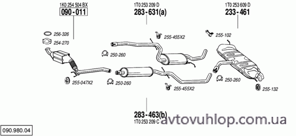 VOLKSWAGEN Touran (2.0 TDi Turbo Diesel / 02/03-05/10)