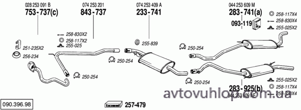 VOLKSWAGEN Transporter IV (2.4 Diesel / 09/90-12/95)