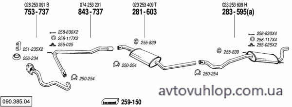 VOLKSWAGEN Transporter IV (2.4 Diesel Syncro 4X4 / 11/92-12/95)